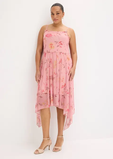 Jerseykleid aus zartem Mesh, bonprix