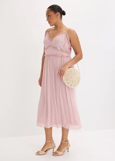 Robe en jersey mesh d&eacute;licat, bonprix