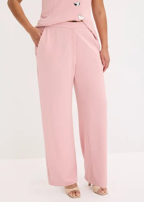 Pantalon large &agrave; pinces, bonprix