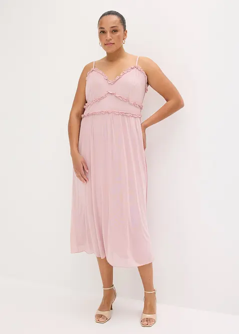 Robe en jersey mesh d&eacute;licat, bonprix