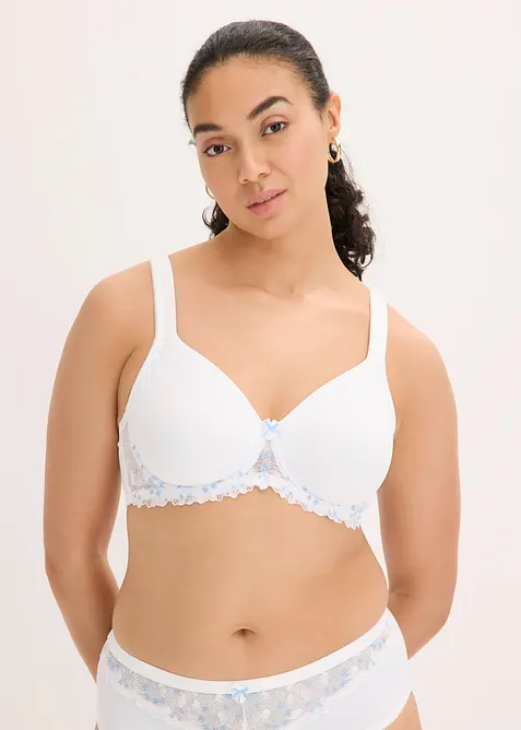 Soutien-gorge minimiseur &agrave; broderies, bonprix