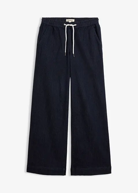 Wide Leg Jeans Mid Waist, Stretch, bonprix