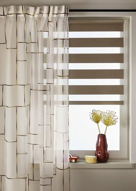 Gardine mit mit Druck (1er Pack), bonprix