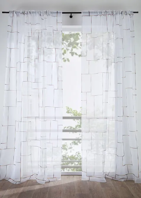 Gardine mit mit Druck (1er Pack), bonprix