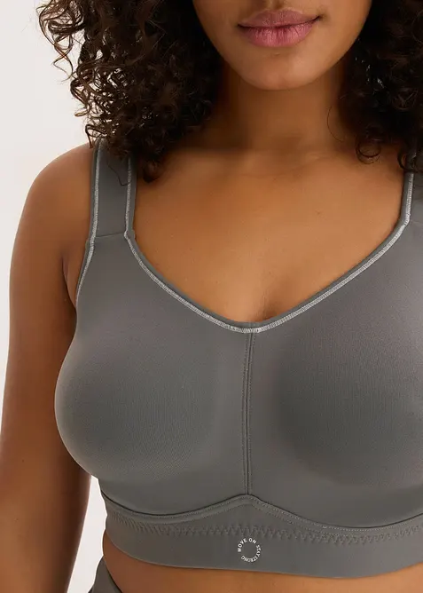 Sport-BH mit mittlerem Halt  mit baumwollartigem Griff, bonprix