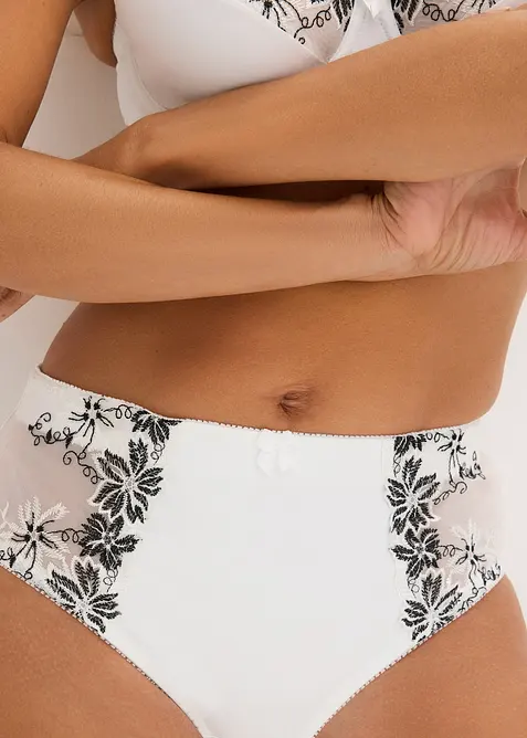 Formslip mit zarter Stickerei (2er Pack), bonprix