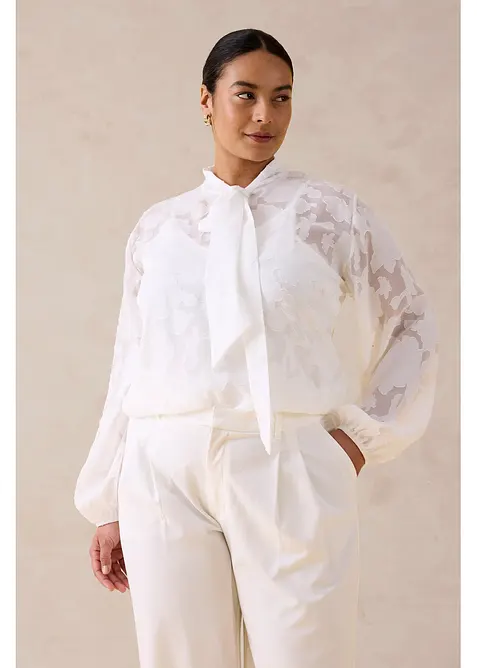 Schlupfbluse mit Stickerei, bonprix