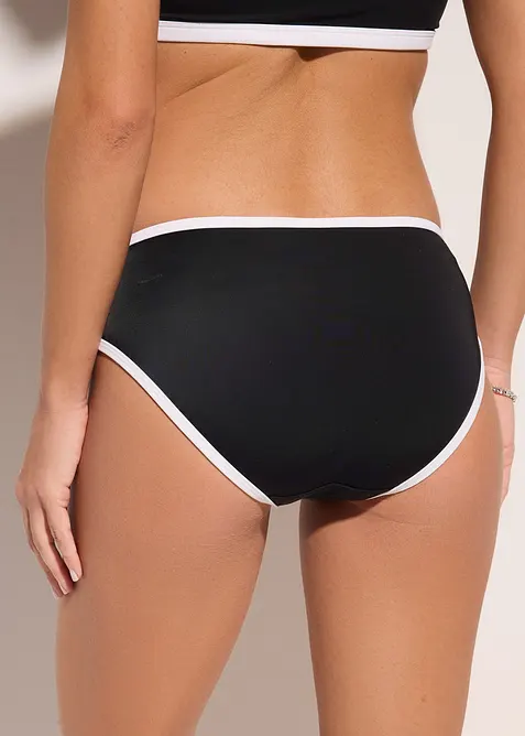 Bikinihose mit wei&szlig;en Kontrastn&auml;hten, bonprix