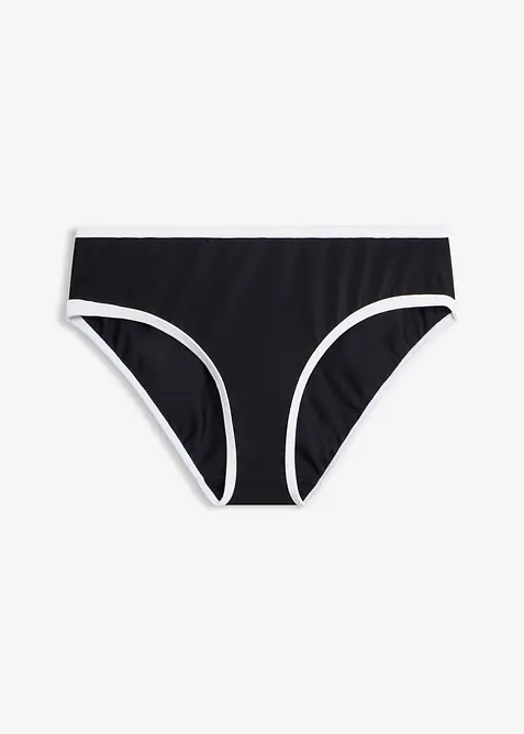 Bikinihose mit wei&szlig;en Kontrastn&auml;hten, bonprix