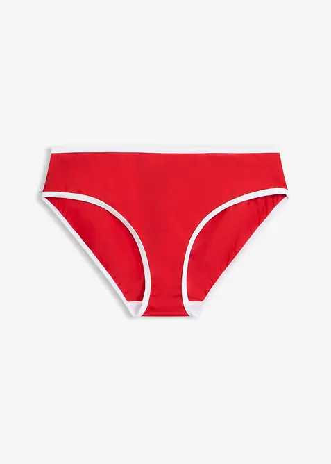 Bikinihose mit wei&szlig;en Kontrastn&auml;hten, bonprix