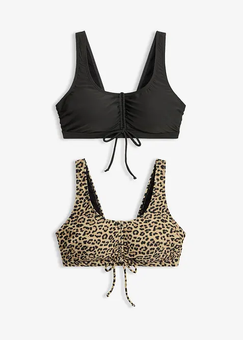 Bustier-Bikinioberteil mit Bindeb&auml;ndern (2er Pack), bonprix
