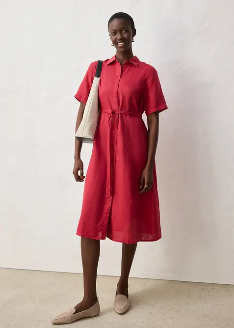 Blusenkleid aus reinem Leinen, bonprix