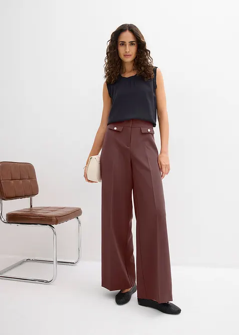 Top sans manches en viscose m&eacute;lang&eacute;e, bonprix