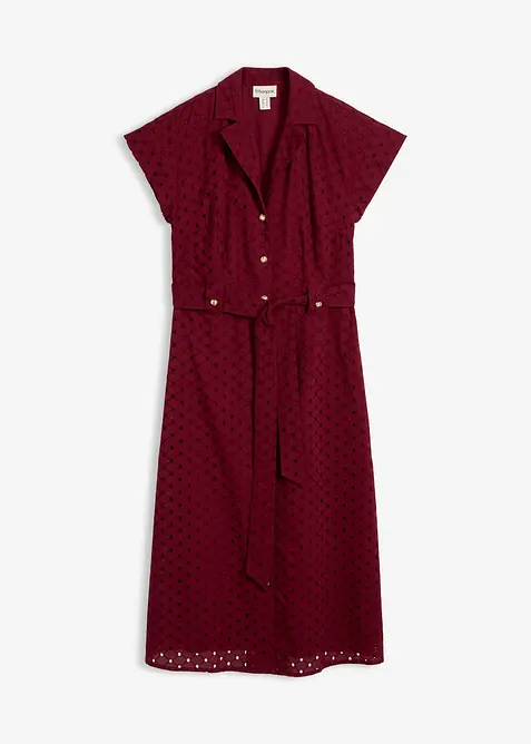Hemdblusenkleid aus Lochspitze, bonprix