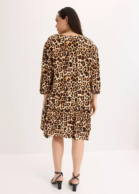 Robe-tunique imprim&eacute;e en cr&ecirc;pe textur&eacute;, bonprix