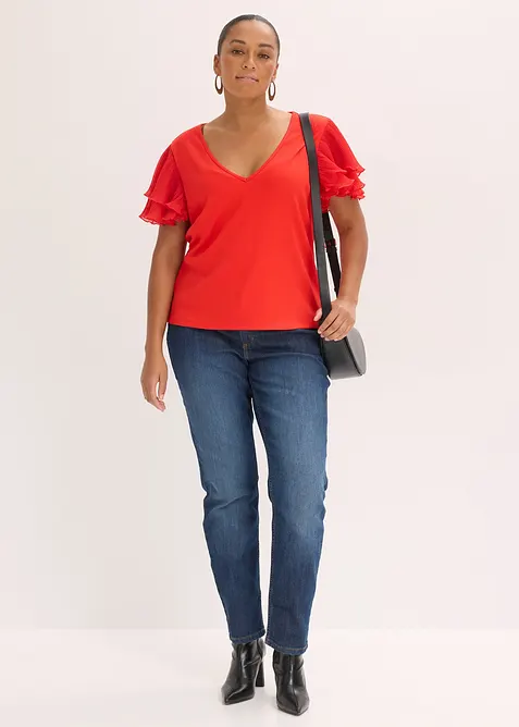 T-shirt &agrave; volants, bonprix