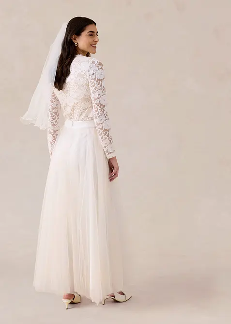 Maxirock aus zartem T&uuml;ll, bonprix