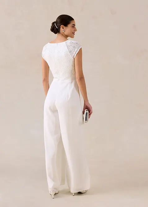 Overall aus feinem Chiffon mit Spitze, bonprix