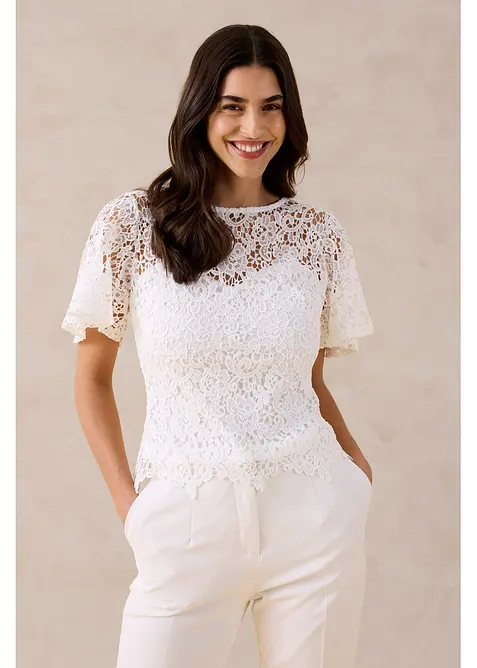 Spitzenshirt, bonprix