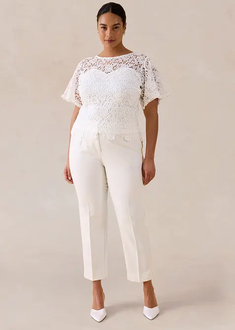 T-shirt &agrave; dentelle, bonprix