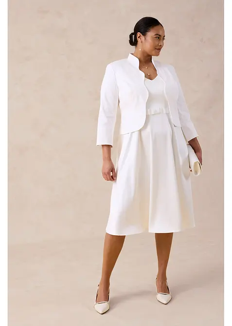 Etuikleid aus gl&auml;nzendem Satin, bonprix