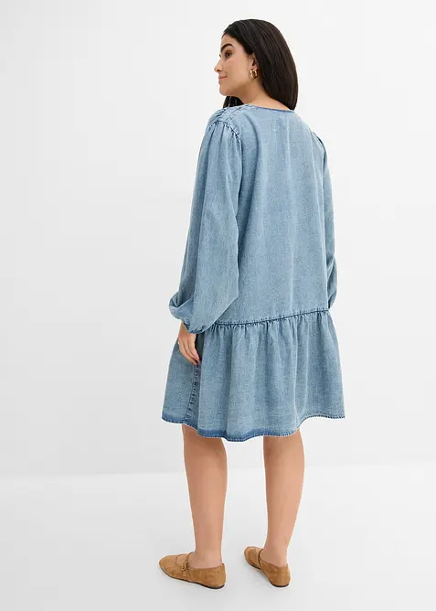 Lockeres Midikleid mit Leinen, bonprix