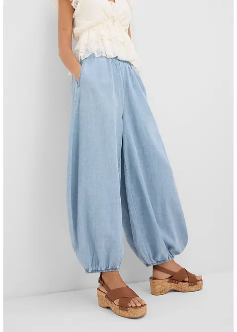 Haremshose aus leichtem Leinen-Mix, bonprix