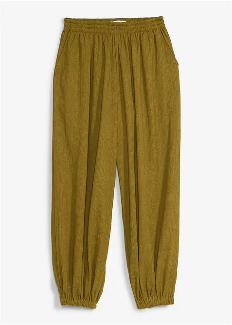 Haremshose aus strukturiertem Cr&ecirc;pe, bonprix