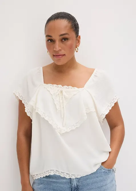Top blouse en cr&ecirc;pe l&eacute;g&egrave;re, bonprix