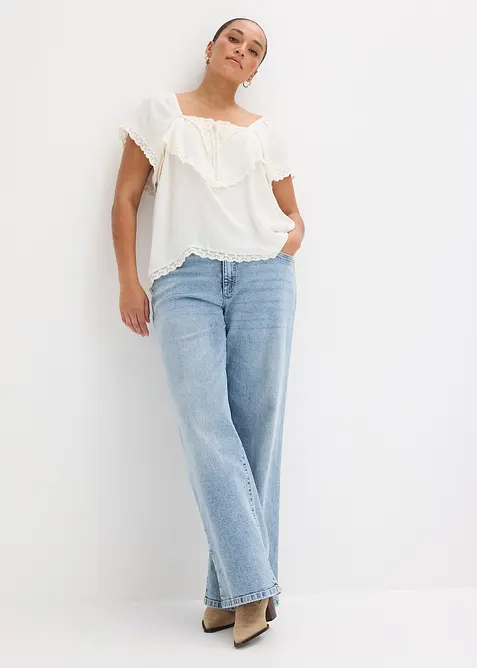 Top blouse en cr&ecirc;pe l&eacute;g&egrave;re, bonprix