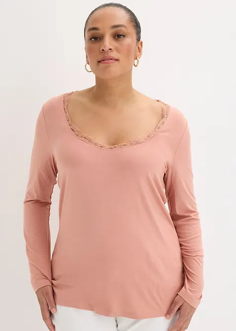 Langarmshirt aus softem Viskose-Mix, bonprix
