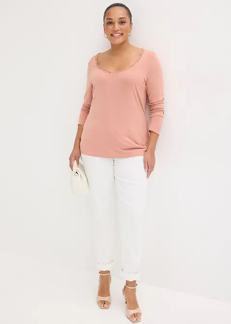 Langarmshirt aus softem Viskose-Mix, bonprix