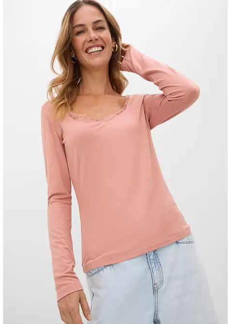 Langarmshirt aus softem Viskose-Mix, bonprix