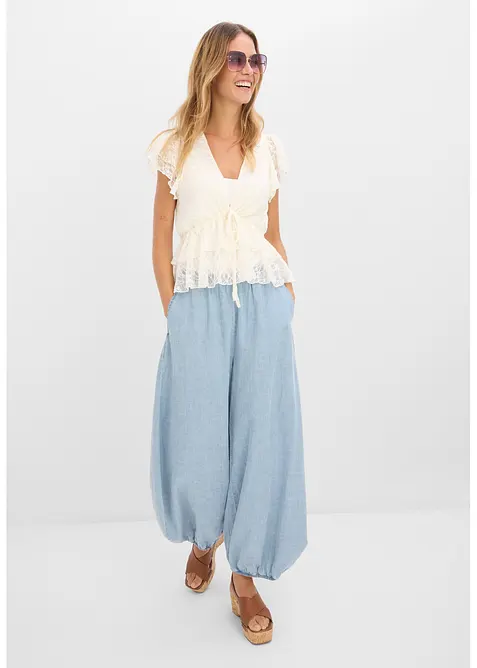 Kurzes Spitzenshirt, bonprix