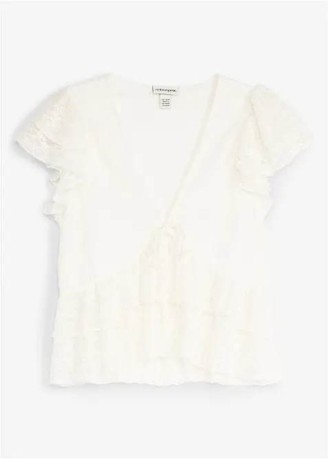Kurzes Spitzenshirt, bonprix