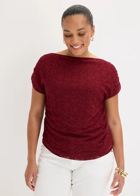T-shirt &agrave; dentelle, bonprix