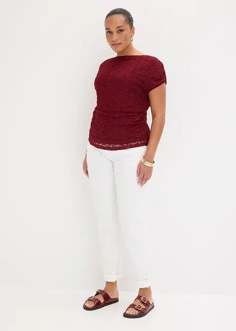 T-shirt &agrave; dentelle, bonprix