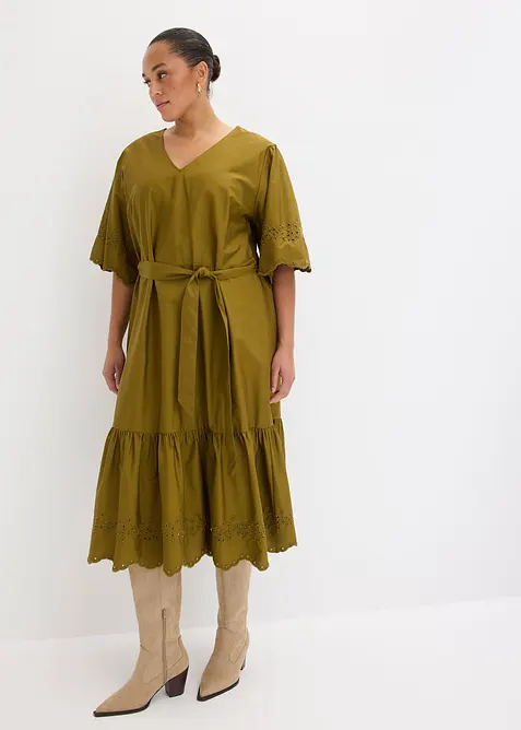 Midikleid aus reiner Baumwolle, bonprix