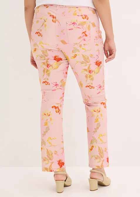 Pantalon extensible &agrave; imprim&eacute; floral, bonprix