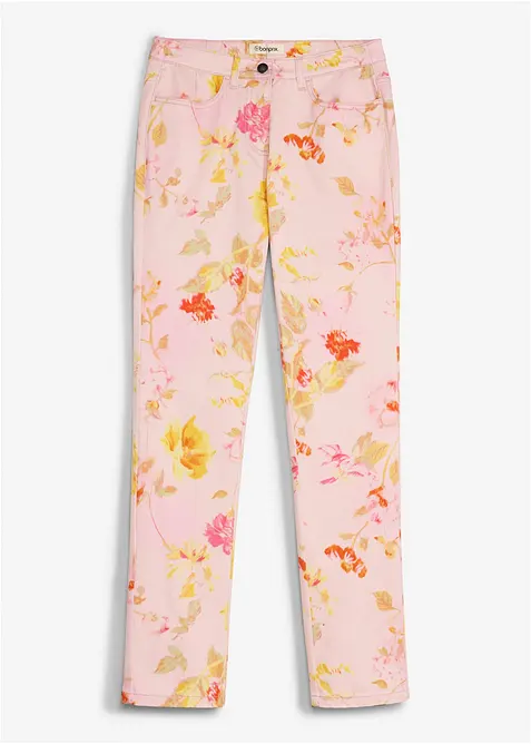 Stretch-Hose mit Bl&uuml;ten Print, bonprix