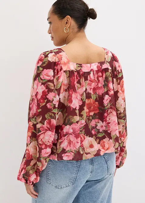 Blouse &agrave; base effet boule, bonprix