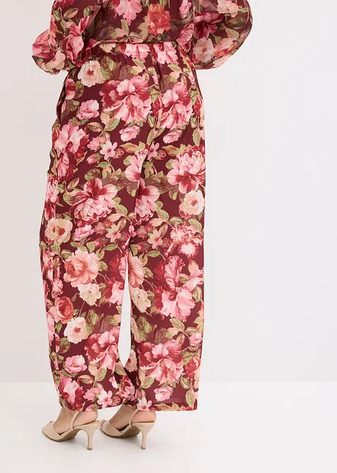 Pantalon large &agrave; pinces, bonprix