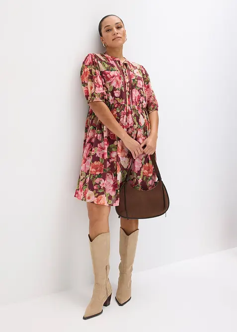 Robe-tunique &agrave; dentelle, bonprix