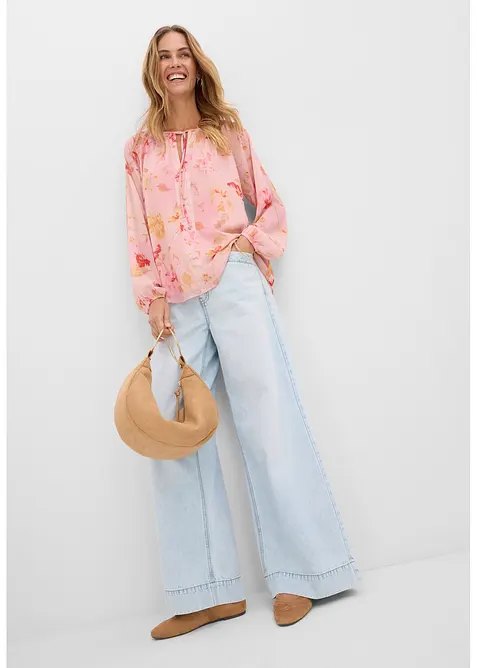 Chiffonbluse mit Bindeb&auml;ndern, bonprix