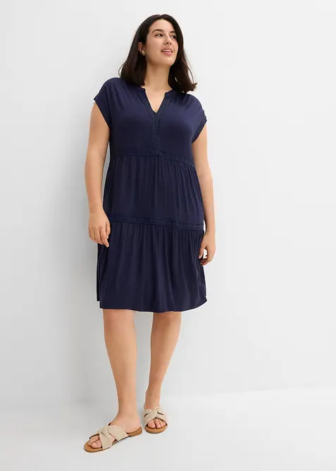 Robe-tunique douce en viscose extensible, bonprix