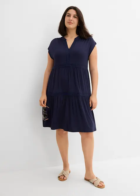 Robe-tunique douce en viscose extensible, bonprix