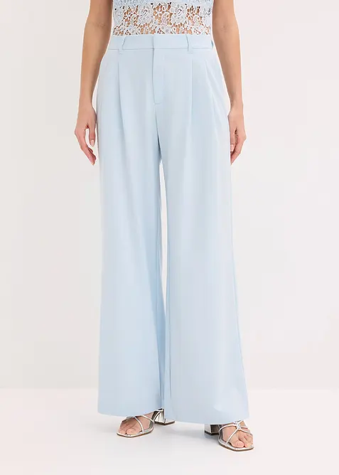 Pantalon large &agrave; pinces, bonprix