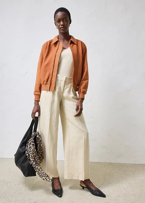 Blouson en cuir velours, bonprix