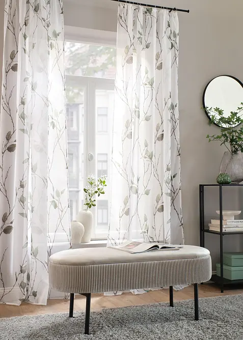 Gardine aus leichtem Voile (1er Pack), bonprix