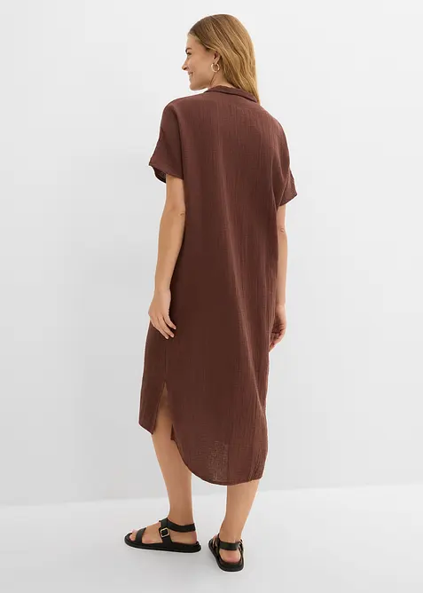 Kaftan-Kleid aus weichem Musselin, bonprix